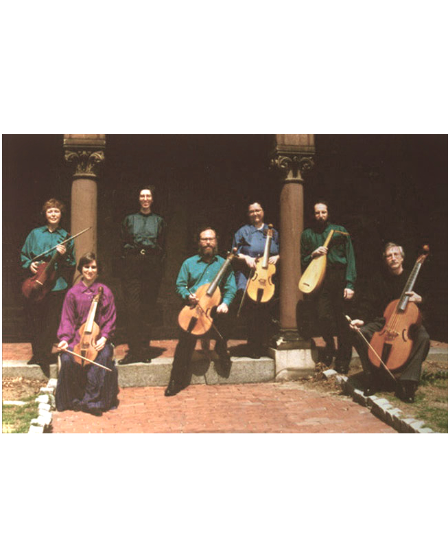 Ensemble Soleil founding members: Margaret Angelini, Rosalind Brooks-Stowe, Hannah Davidson, Paul Johnson, Peter Lehman, and Co-directors Peter Tourin and Jean Twombly